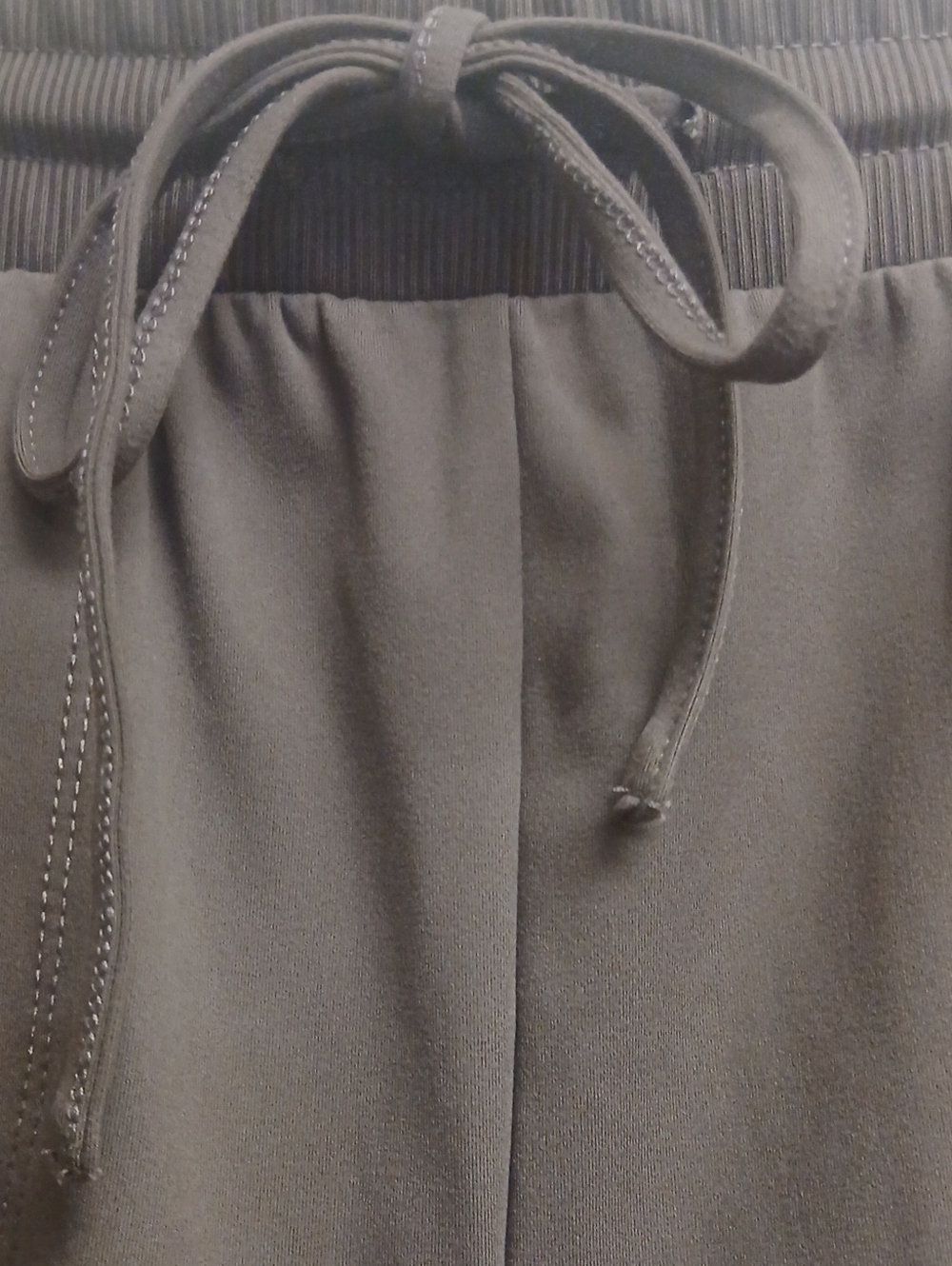 ​Rachel Zoe Taupe Ribbed Knit Jogger Pants Size Large Drawstring Lounge Casual - Picture 6 of 12